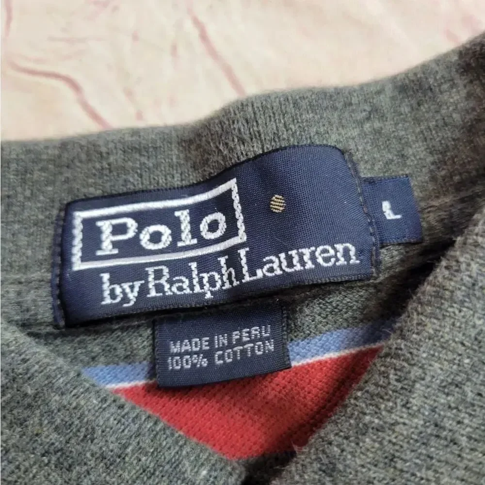 Polo by Ralph Lauren stripped polo shirt L
